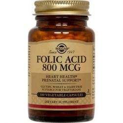 SOLGAR FOLIC ACID 800μg 100tabs