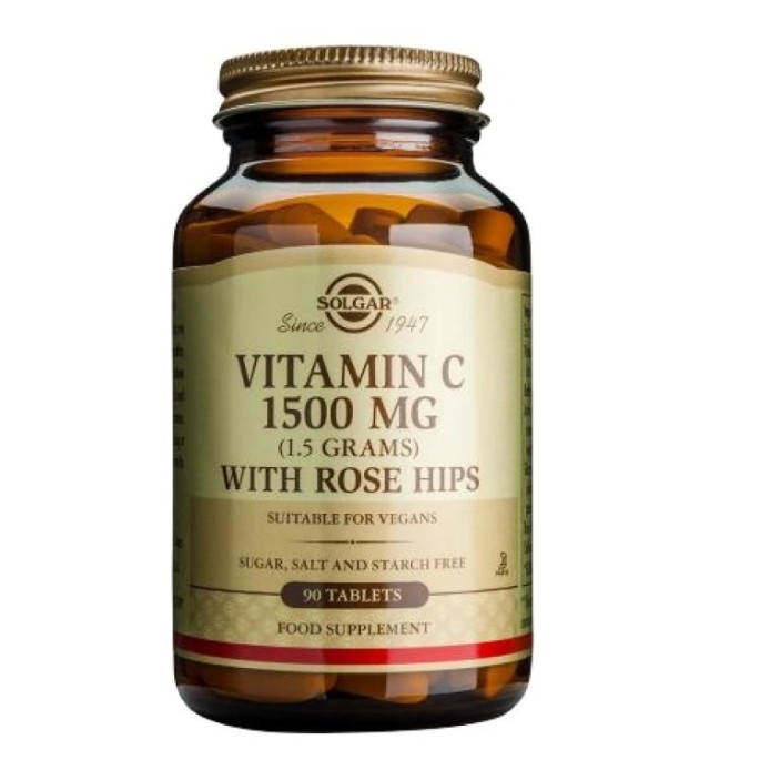 SOLGAR ROSE HIPS C 1.500mg 90tabs
