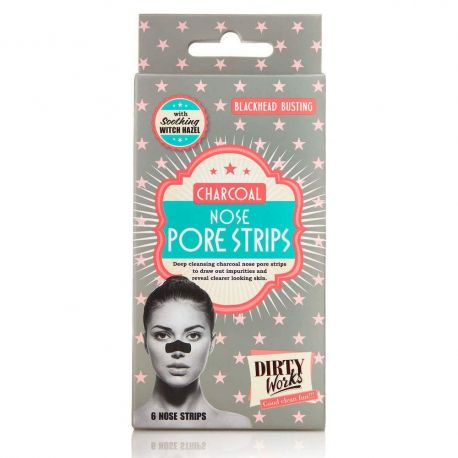 DIRTY WORKS Blackhead Busting Charcoal Nose Pore Strips - 3τεμ.