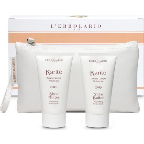 L'Erbolario Karite Shea Butter Nourishing Bath Cream 75ml & Nourishing Body Cream 75ml