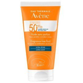 AVENE Solaire Fluid  Dry Touch SPF50 Αντηλιακή Κρέμα Προσώπου για Κανονική & Μικτή επιδερμίδα - 50ml