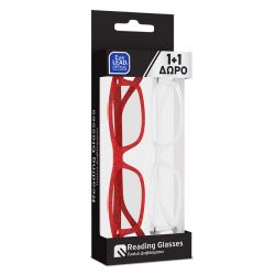 VITORGAN EYELEAD READING GLASSES SET 1+1 (RED + TRANSPARENT)