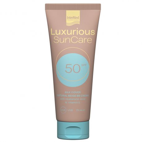 Intermed Luxurious Sun Care Silk Cover BB Cream With Hyaluronic Acid SPF50 Natural 75ml