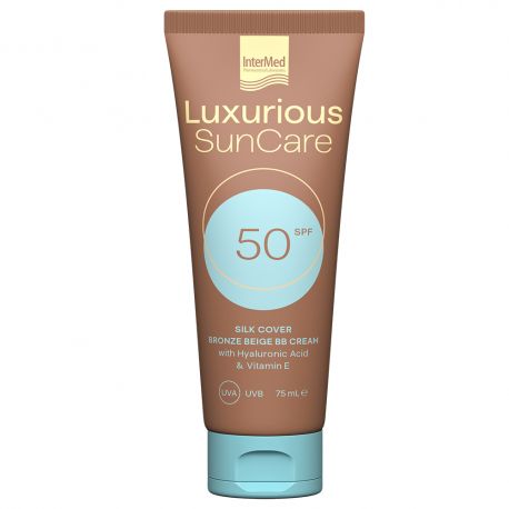 Intermed Luxurious Sun Care Silk Cover BB Cream With Hyaluronic Acid SPF50 Natural 75ml