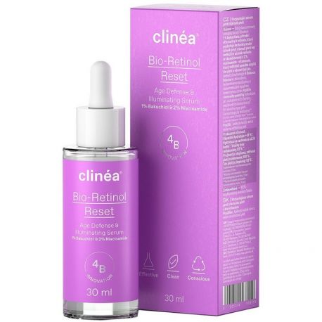 Clinea Bio-Retinol Reset Αντιγηραντικός Ορός Προσώπου με Ρετινόλη για Λάμψη 30ml