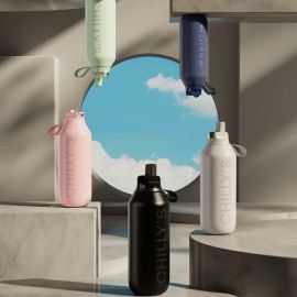 Chilly's Series 2 Sport Μπουκάλι Θερμός με Καλαμάκι GRANITE GREY 500ml