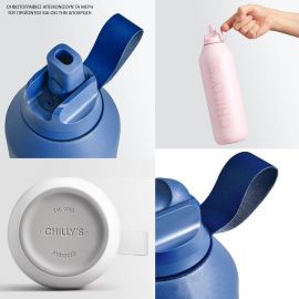 Chilly's Series 2 Sport Μπουκάλι Θερμός με Καλαμάκι GRANITE GREY 500ml