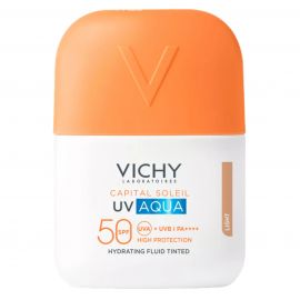Vichy Capital Soleil UV Aqua Hydrating Fluid Tinted Light Face Sunscreen SPF50, 50ml