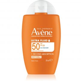 AVENE Solaire Fluid  Dry Touch SPF50 Αντηλιακή Κρέμα Προσώπου για Κανονική & Μικτή επιδερμίδα - 50ml
