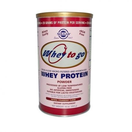 SOLGAR WHEY TO GO PROTEIN  powder 454gr Strawberry